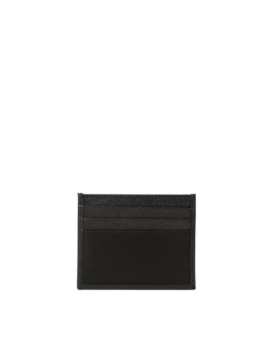 Prada Black Re-Nylon And Saffiano Card Holder for men
