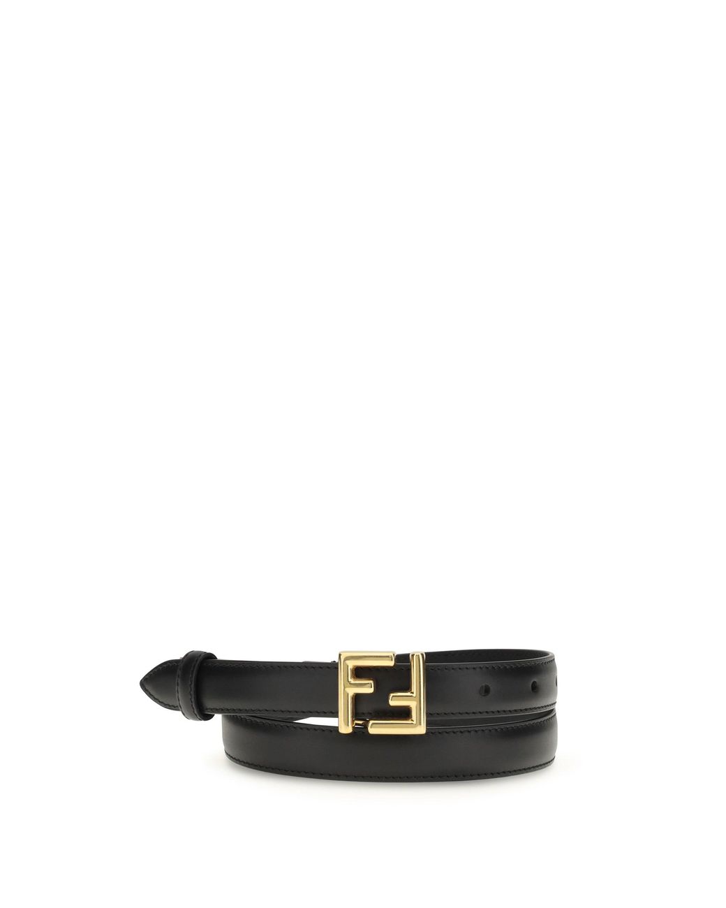 Fendi White Ff Logo Belt