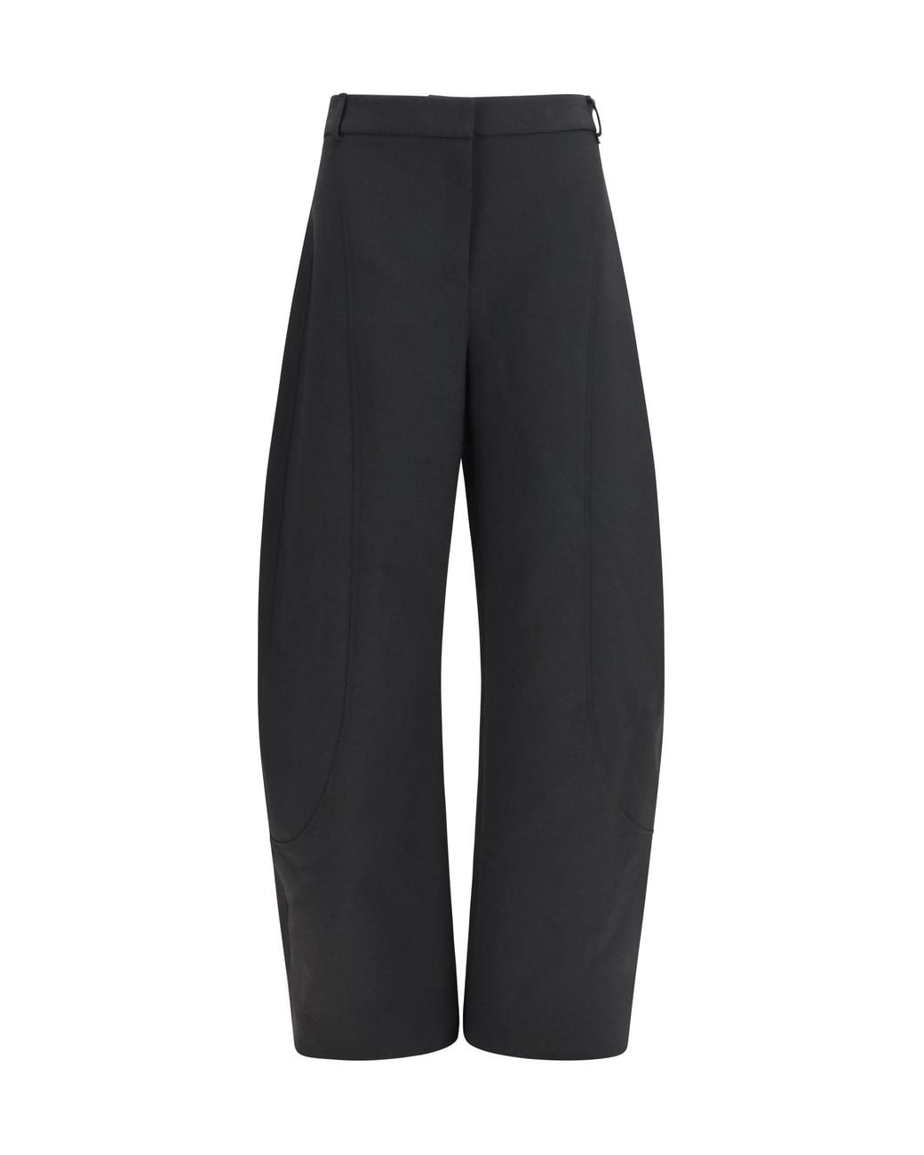 Nissa Blue Wool-Blend Straight-Leg Pants