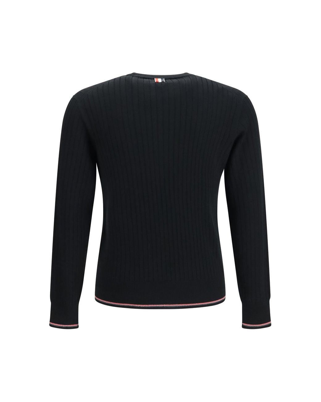 Thom Browne Blue Crewneck Cotton Knit Sweater for men