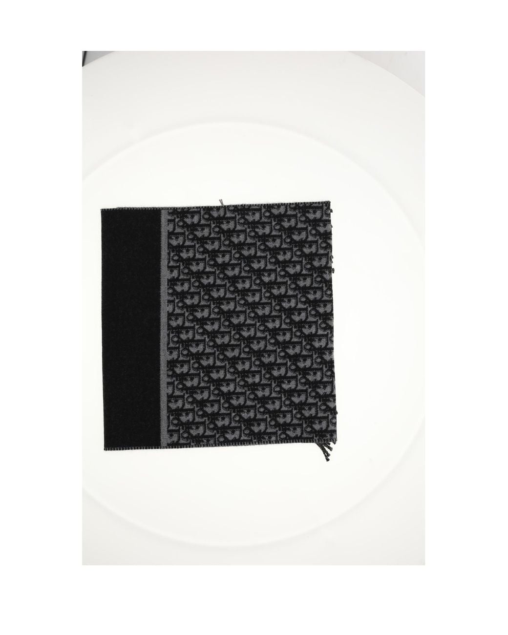 Dior Black Oblique Wool Scarf for men