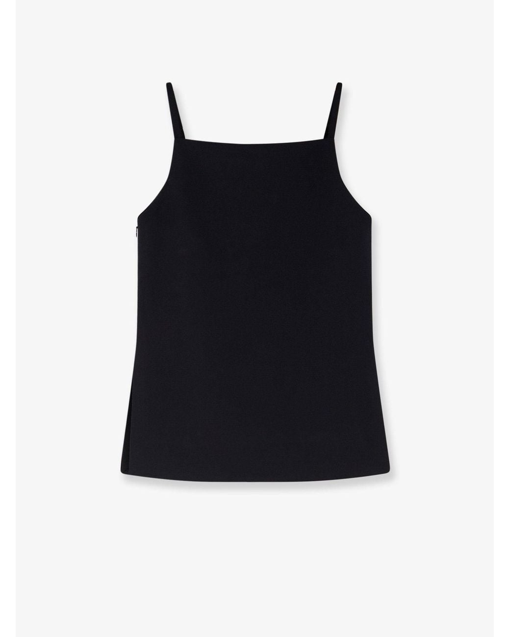 R2W Black Tinta Square Neck Top