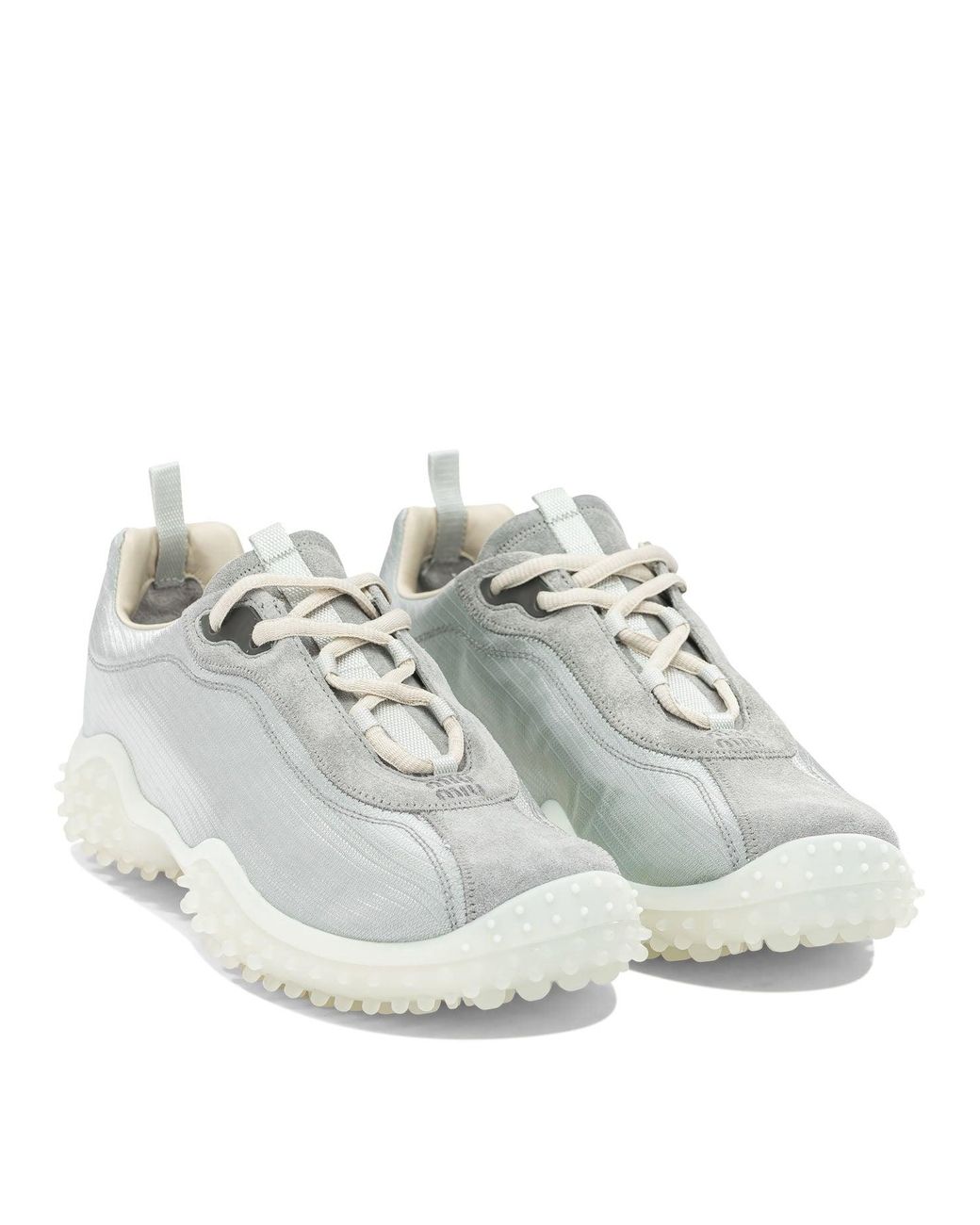 Miu Miu White Bubble Low-Top Sneakers