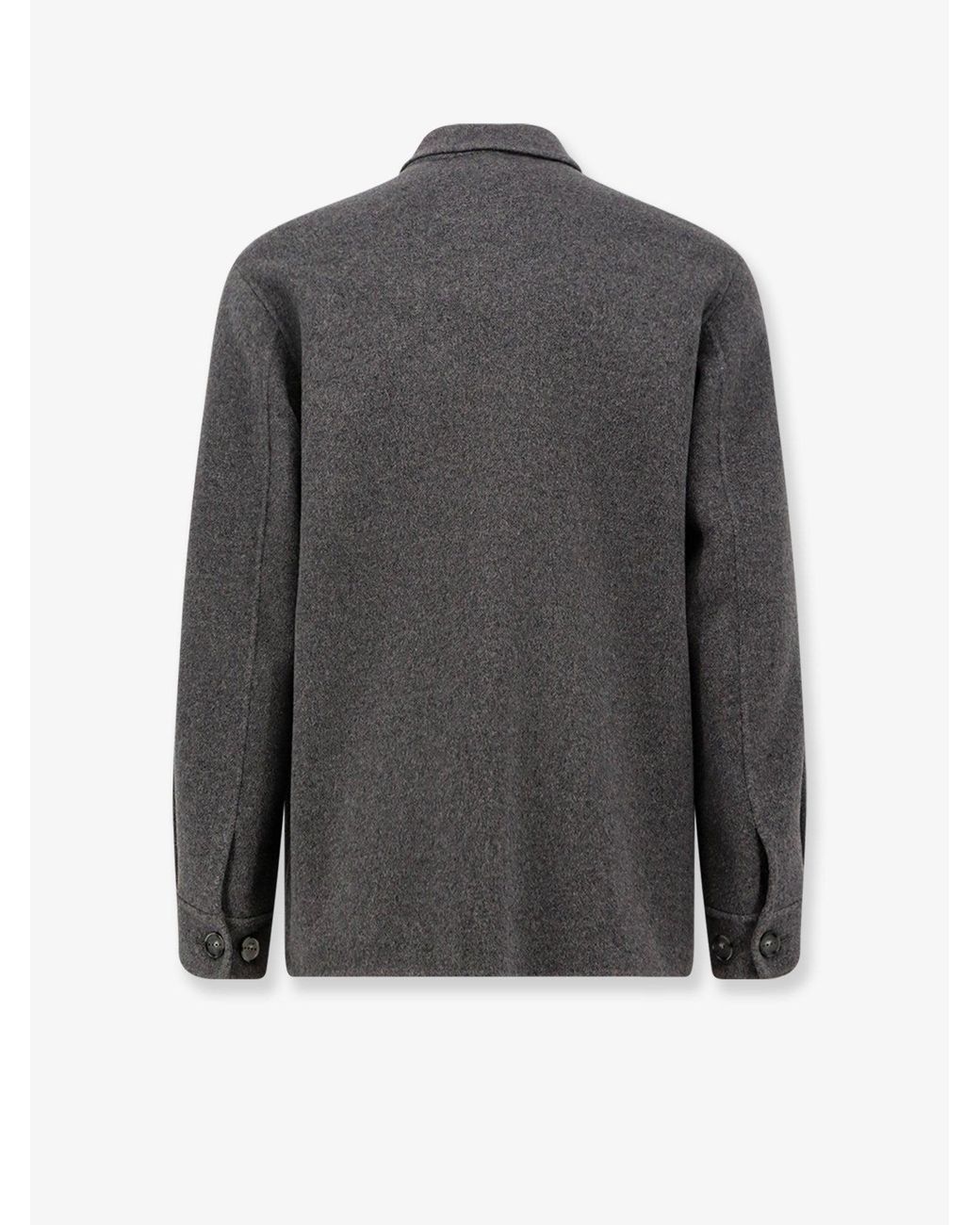 Hevò Gray Bari Wool Coat for men