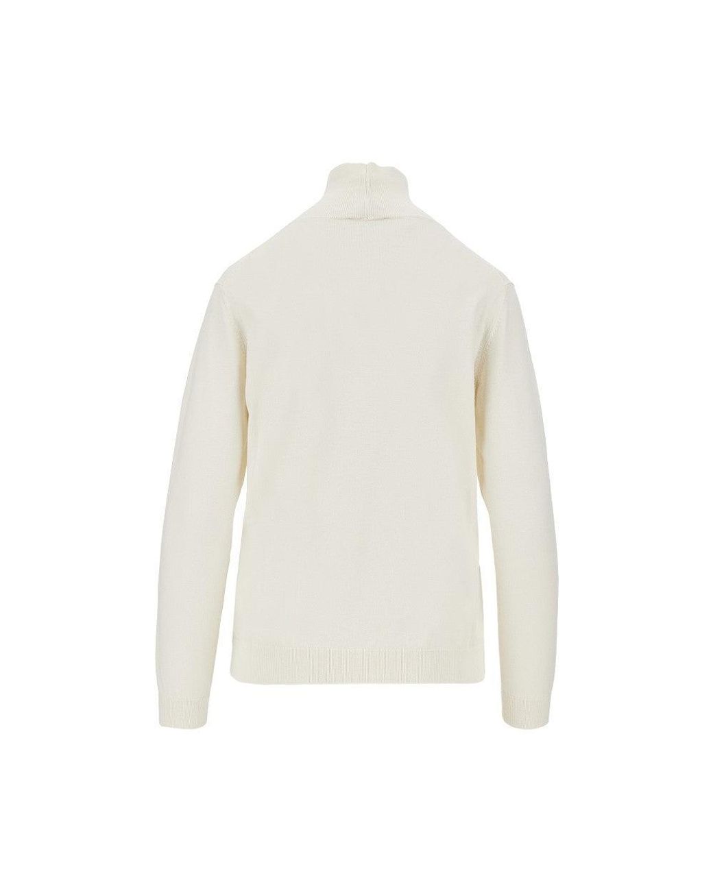 Weekend by Maxmara White Silk And Wool-Blend Knitted Turtleneck