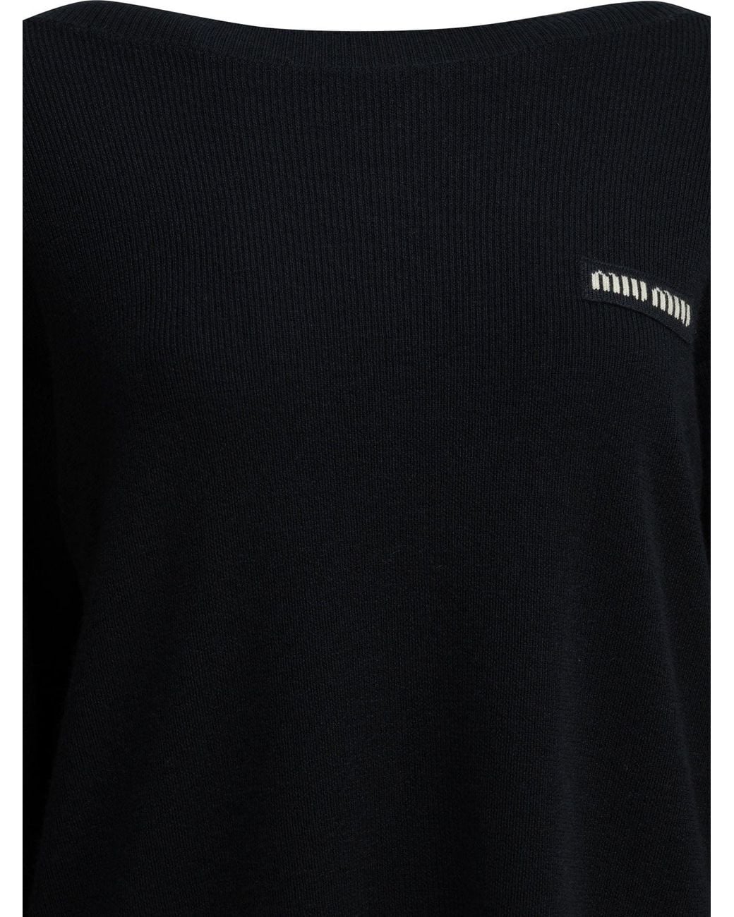 Miu Miu Black Logo Boat Sweater