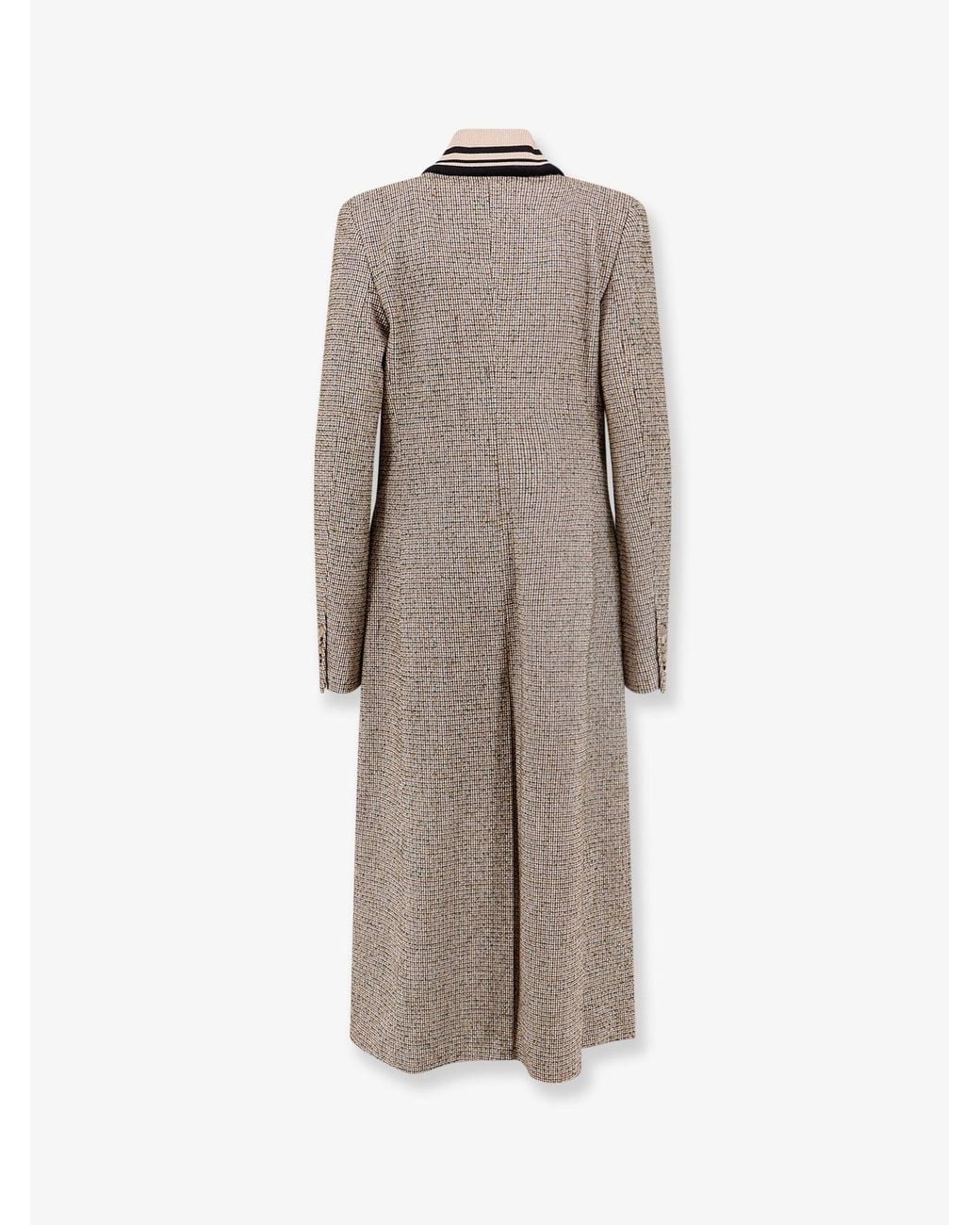 Dries Van Noten White Ritt Madras Cotton Blend Coat