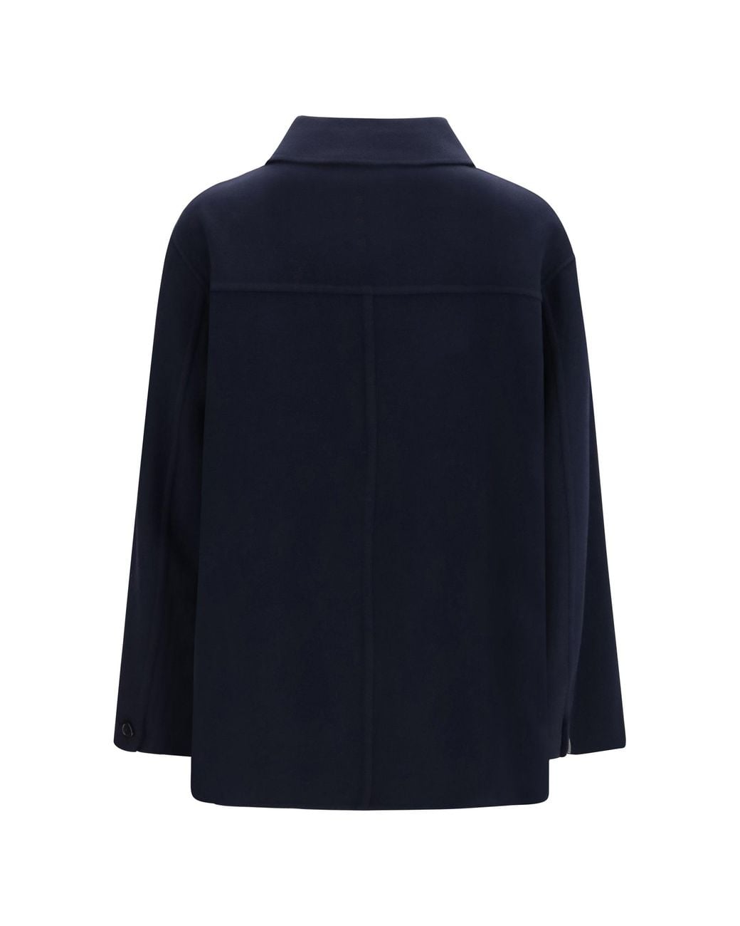 Max Mara Blue 'S Maxmara Giugno Short Virgin Wool Coat
