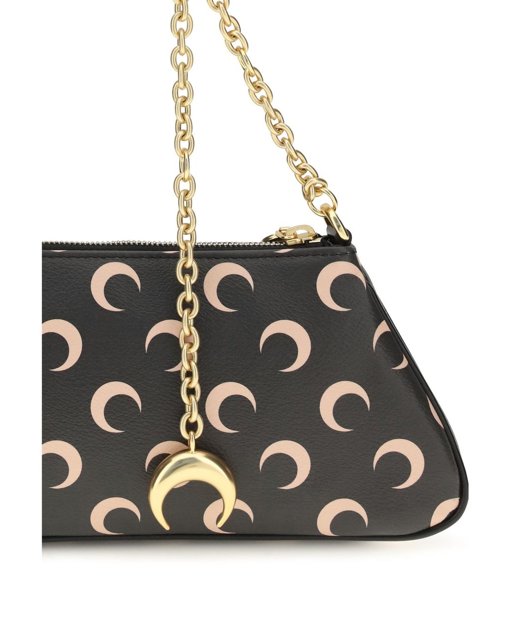 MARINE SERRE White Moon Motif Shoulder Bag