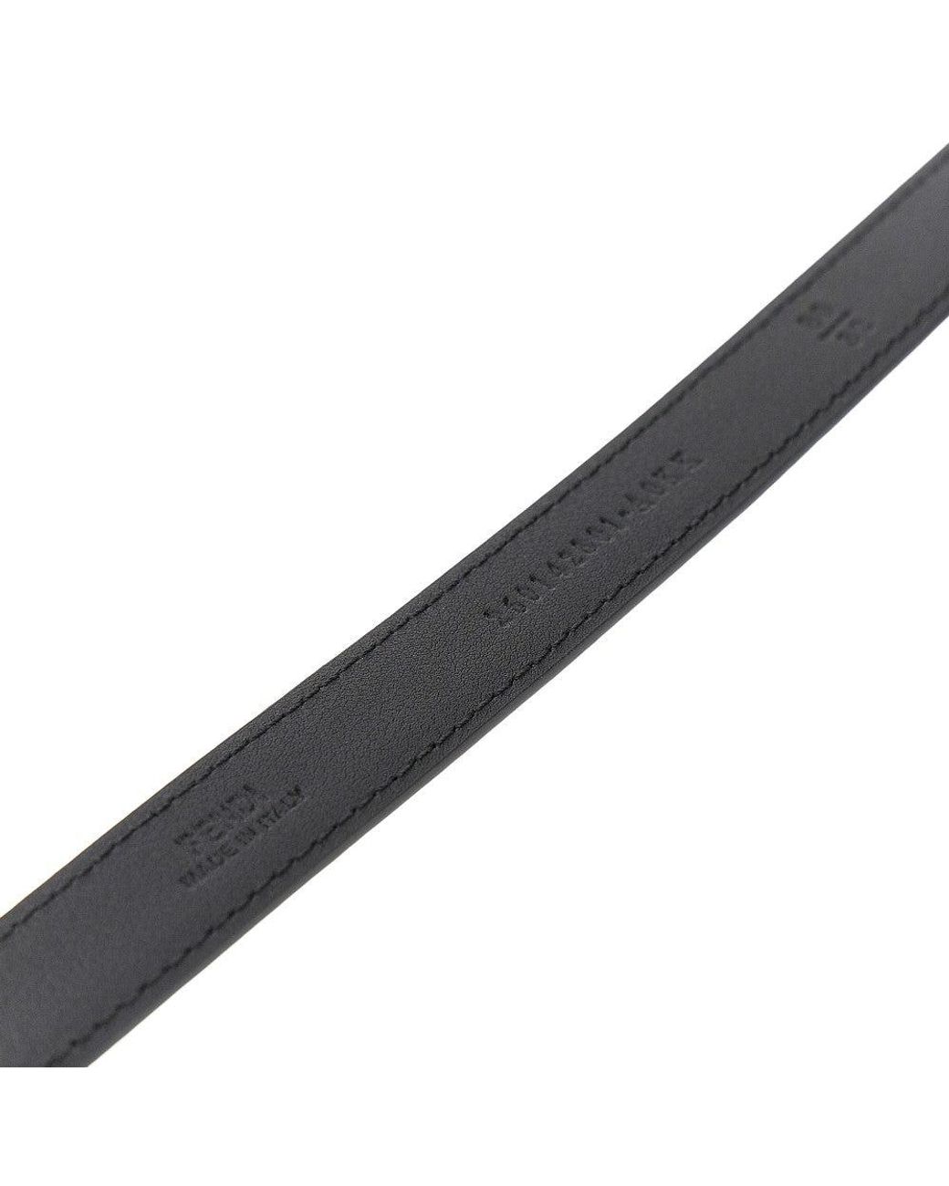 Fendi Black 'Ff' Leather Belt