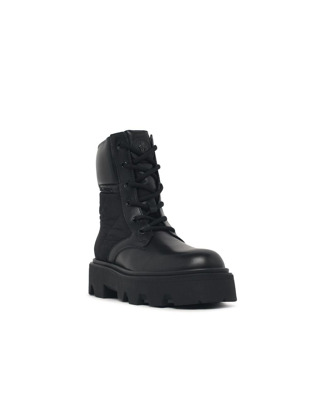 Moncler Black 'Aurea' Leather Blend Boots