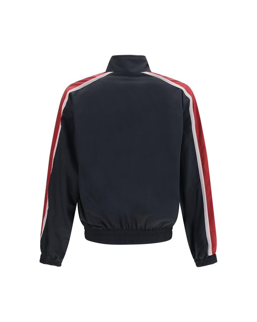 Versace Blue Nylon Blouson Jacket With Embroidered Logo for men