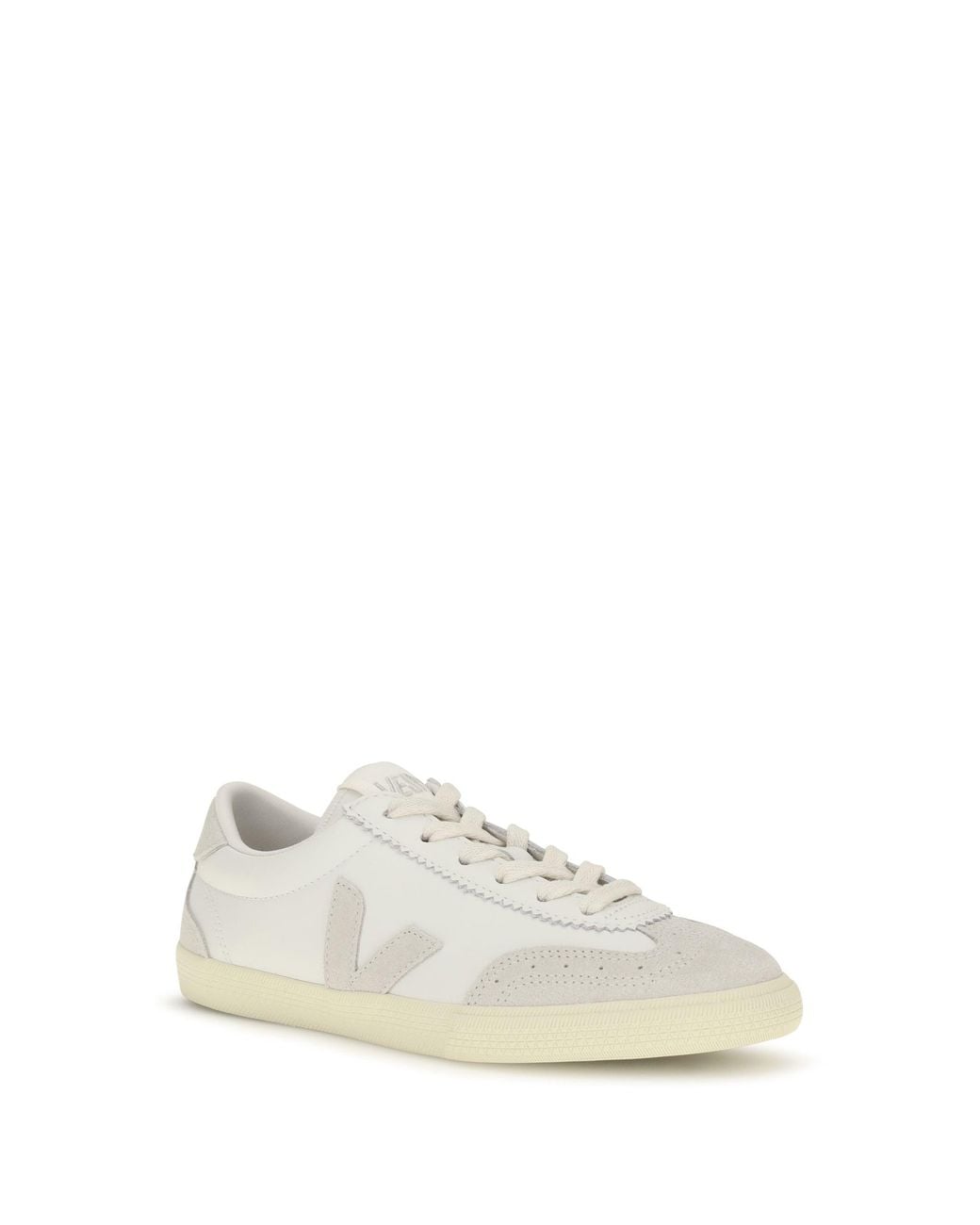 Veja White Volley Leather Sneakers Natural