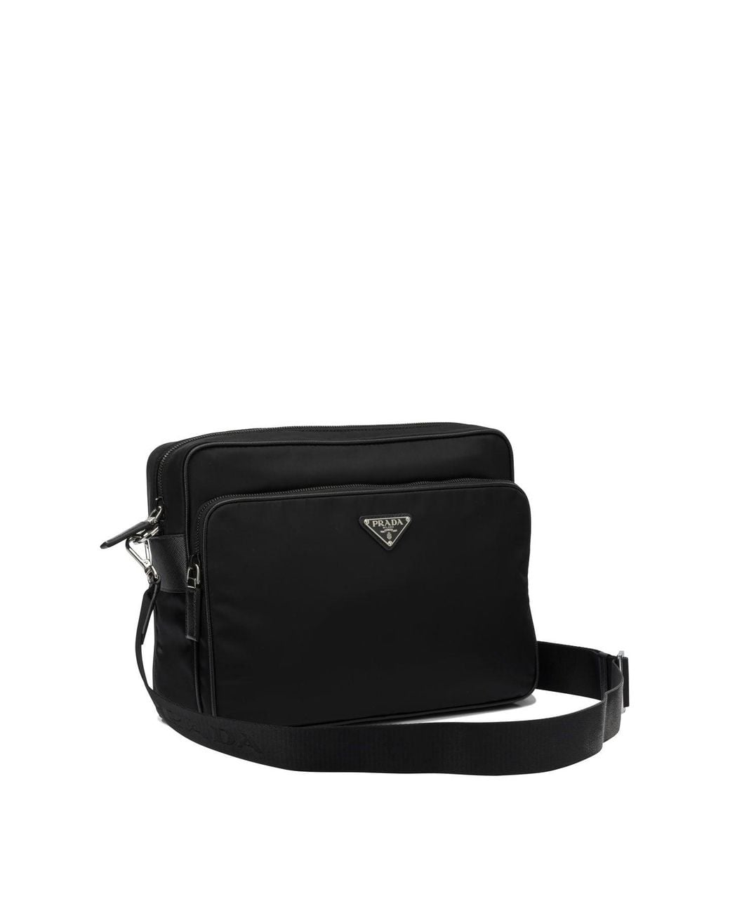 Prada Black Re-Nylon Medium Shoulder Bag for men