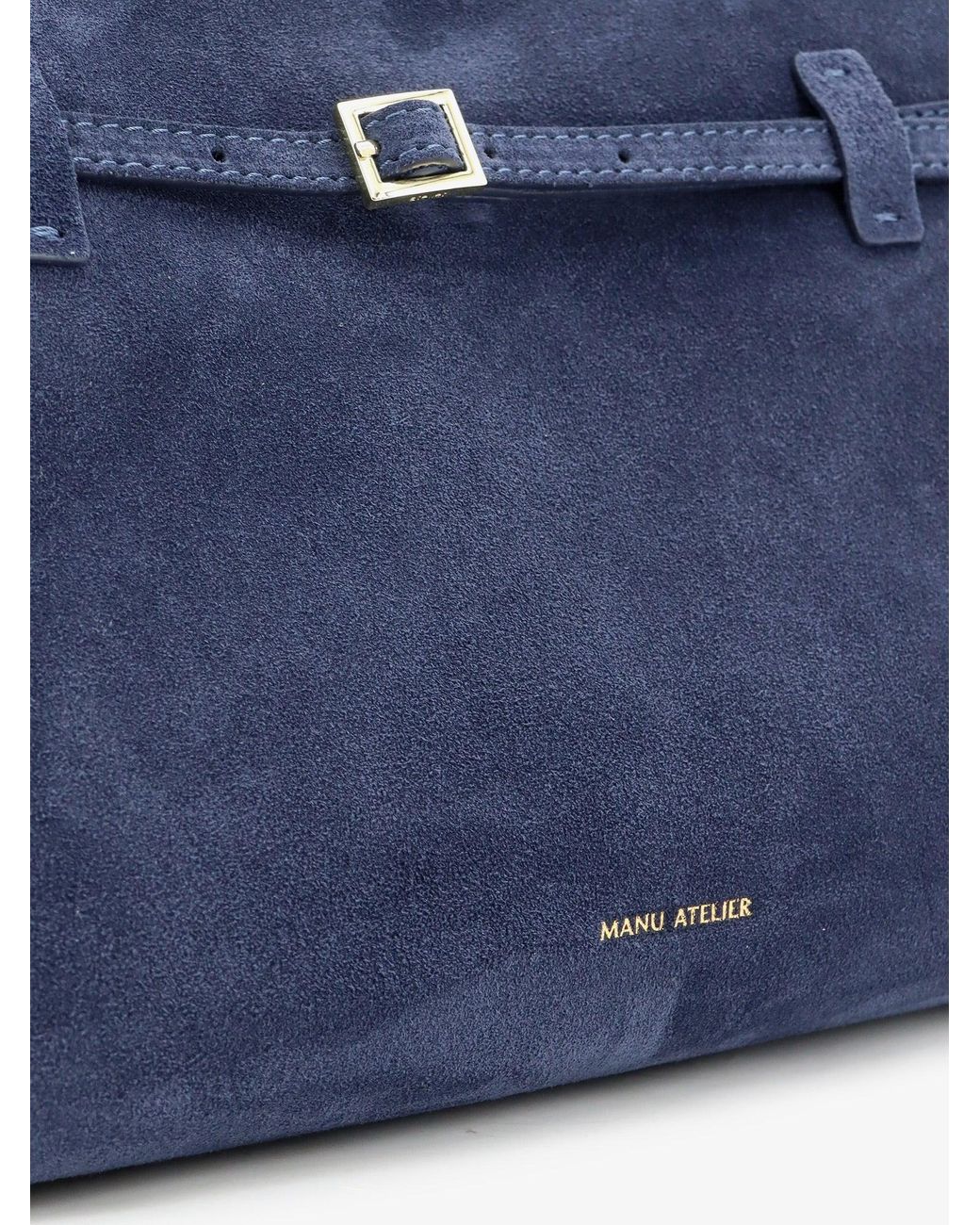 MANU Atelier Blue Le Cambon 35 Suede Handbag