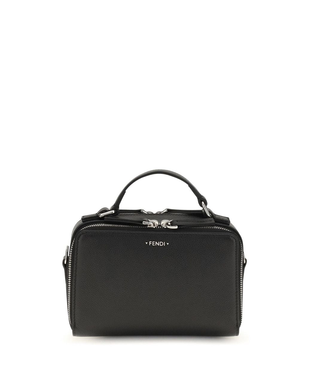 Fendi Black Calfskin Phone Holder Handbag for men