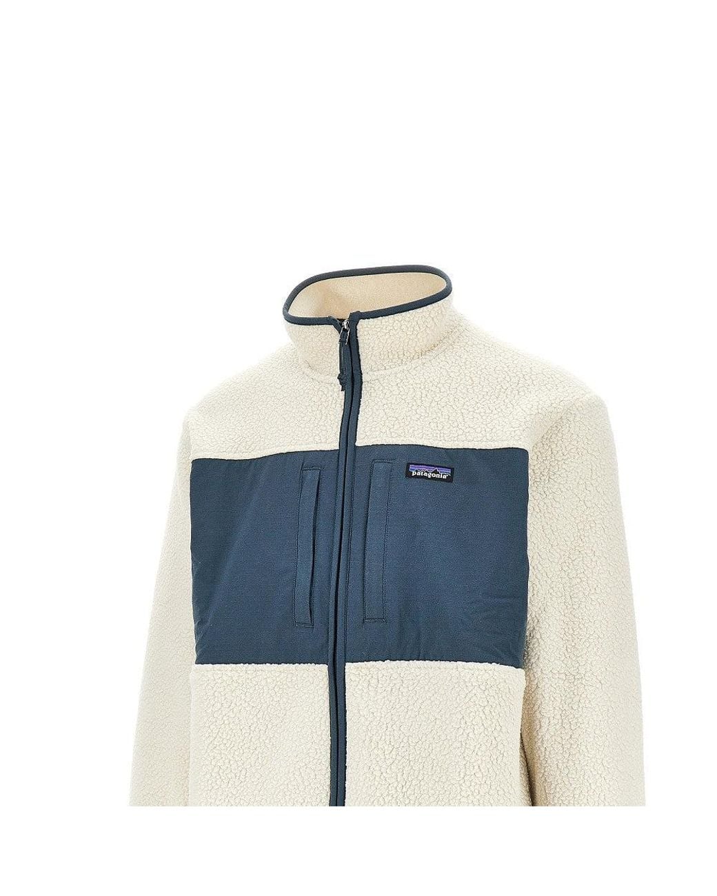 Patagonia Blue Retro Patch Fleece Jacket for men