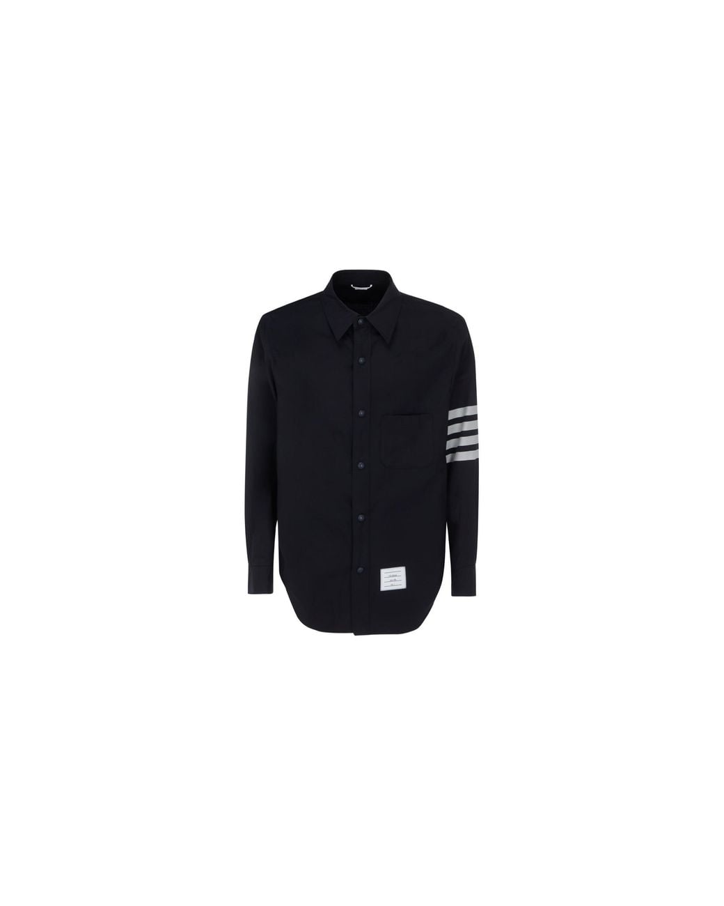 Thom Browne Black Wool Cotton Blend Shirt for men