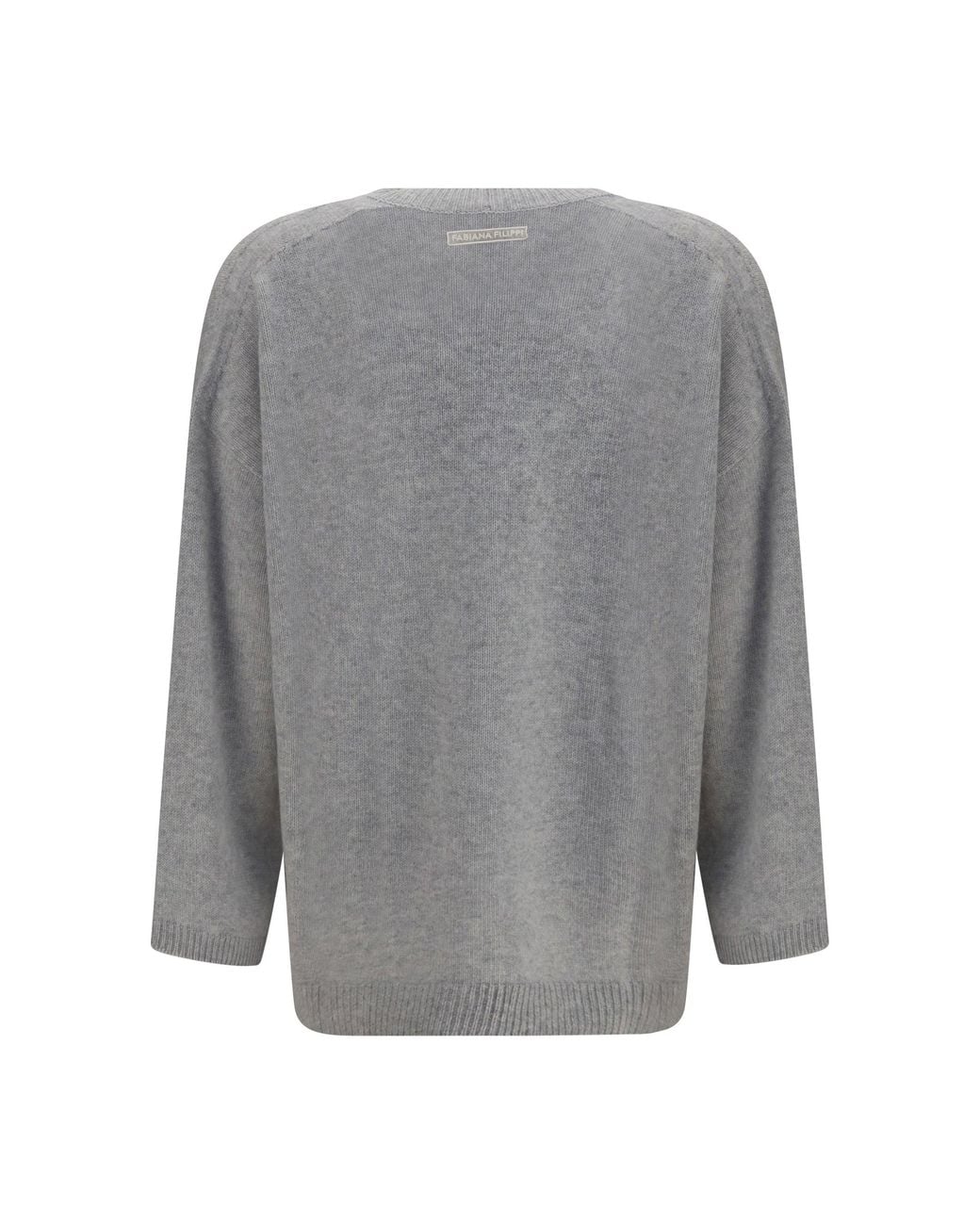 Fabiana Filippi Gray Cashmere Cardigan Granito