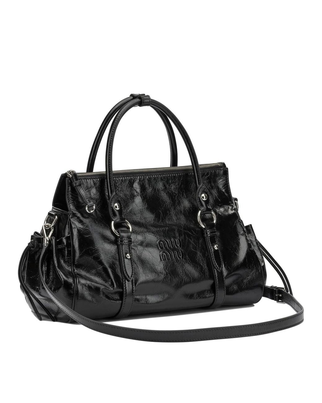 Miu Miu Black Medium Logo Clutch Bag