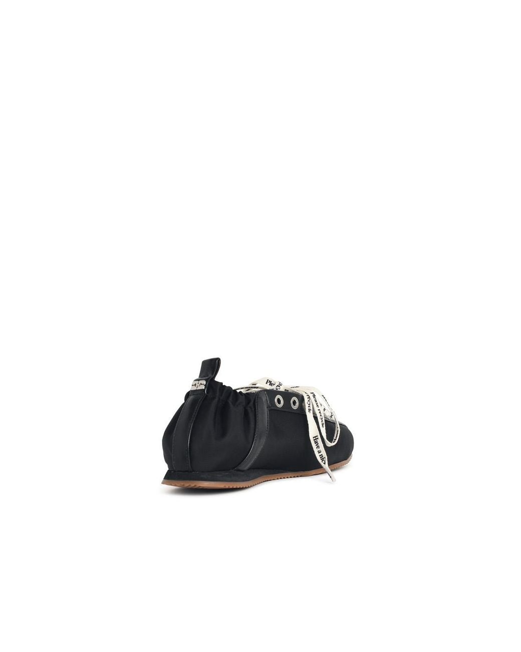Ganni Black 'Sporty' Fabric Blend Ballet Flats