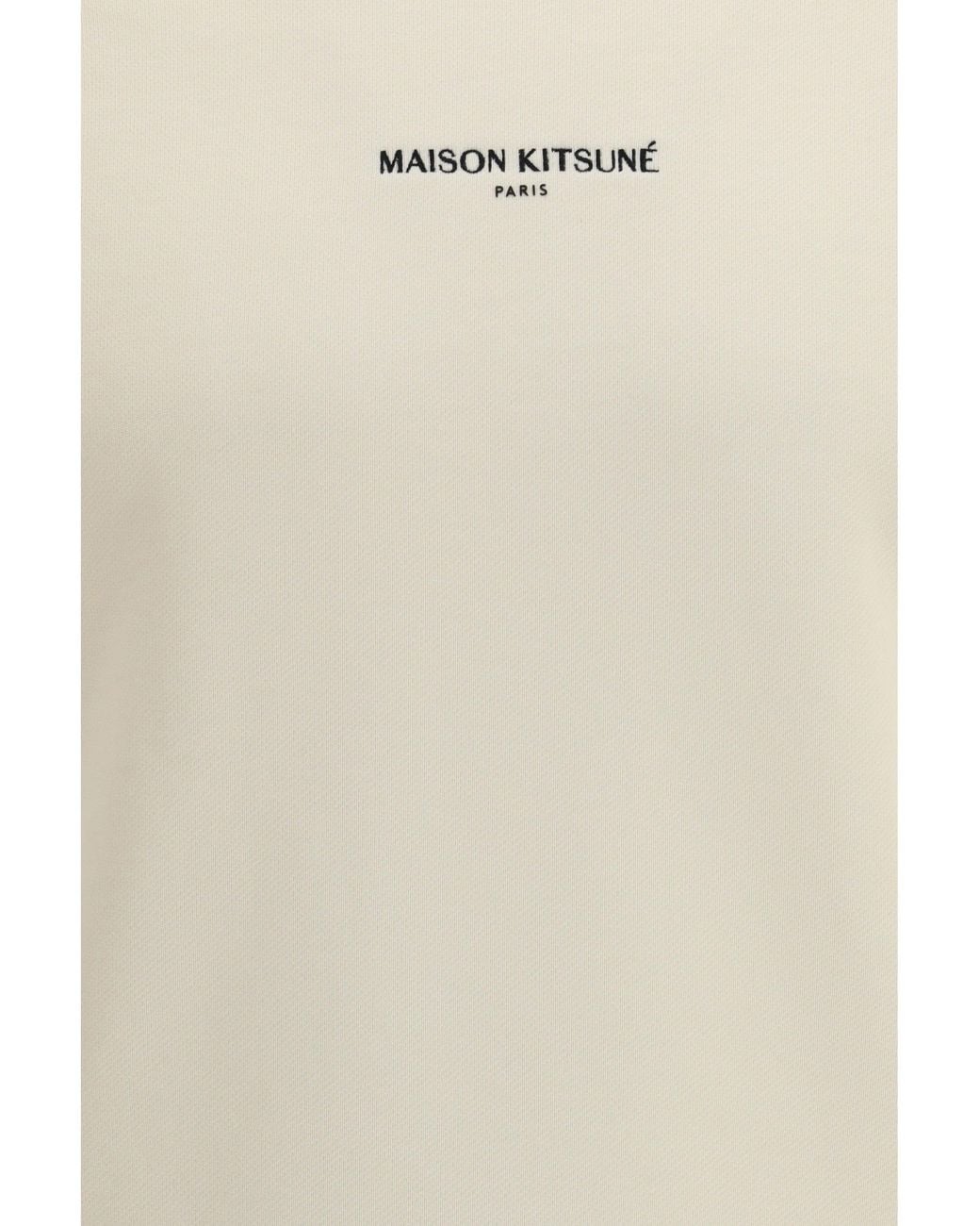 Maison Kitsuné White Paris Comfort Sweatshirt Noble for men