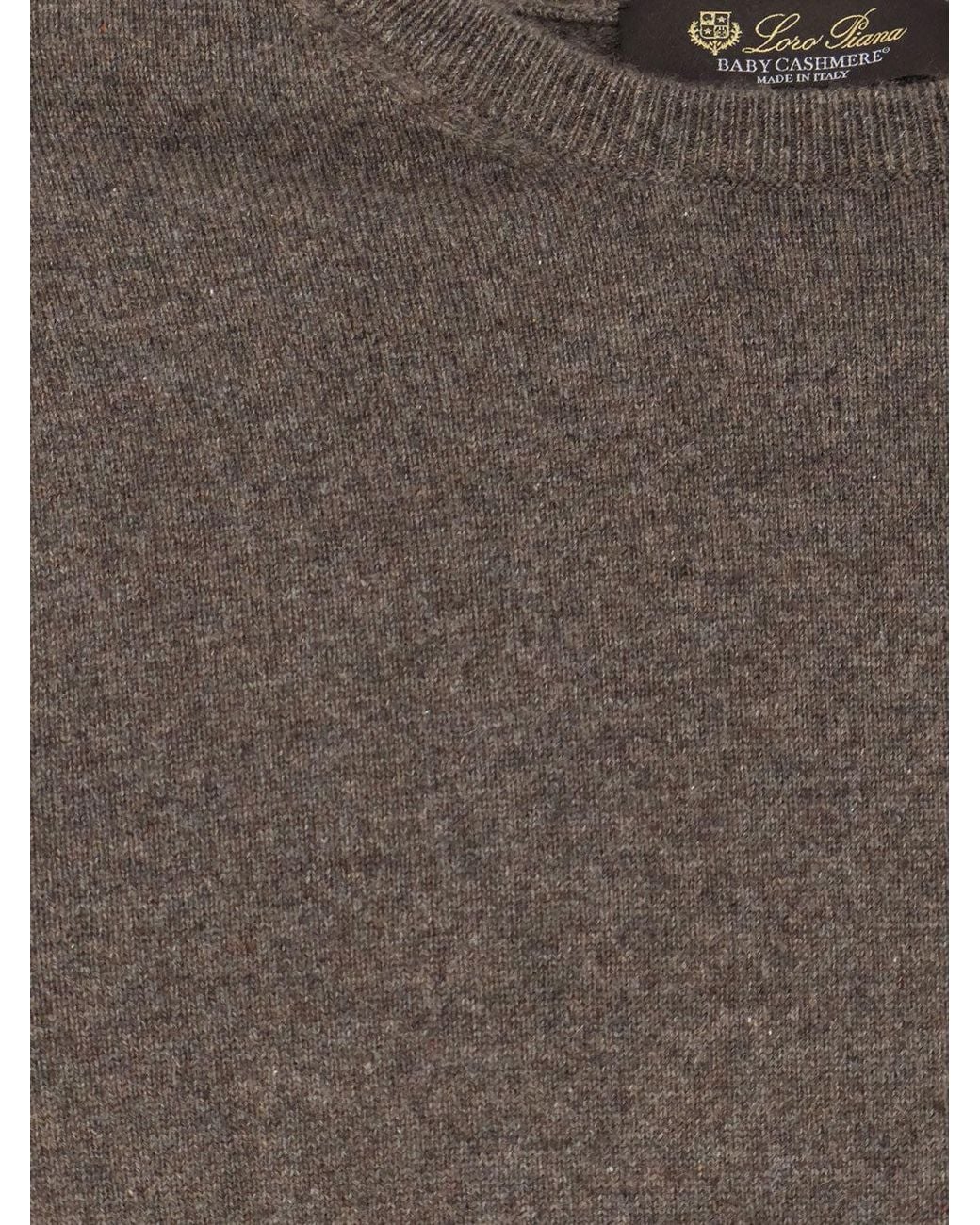 Loro Piana Brown Cashmere Sweater Mélange