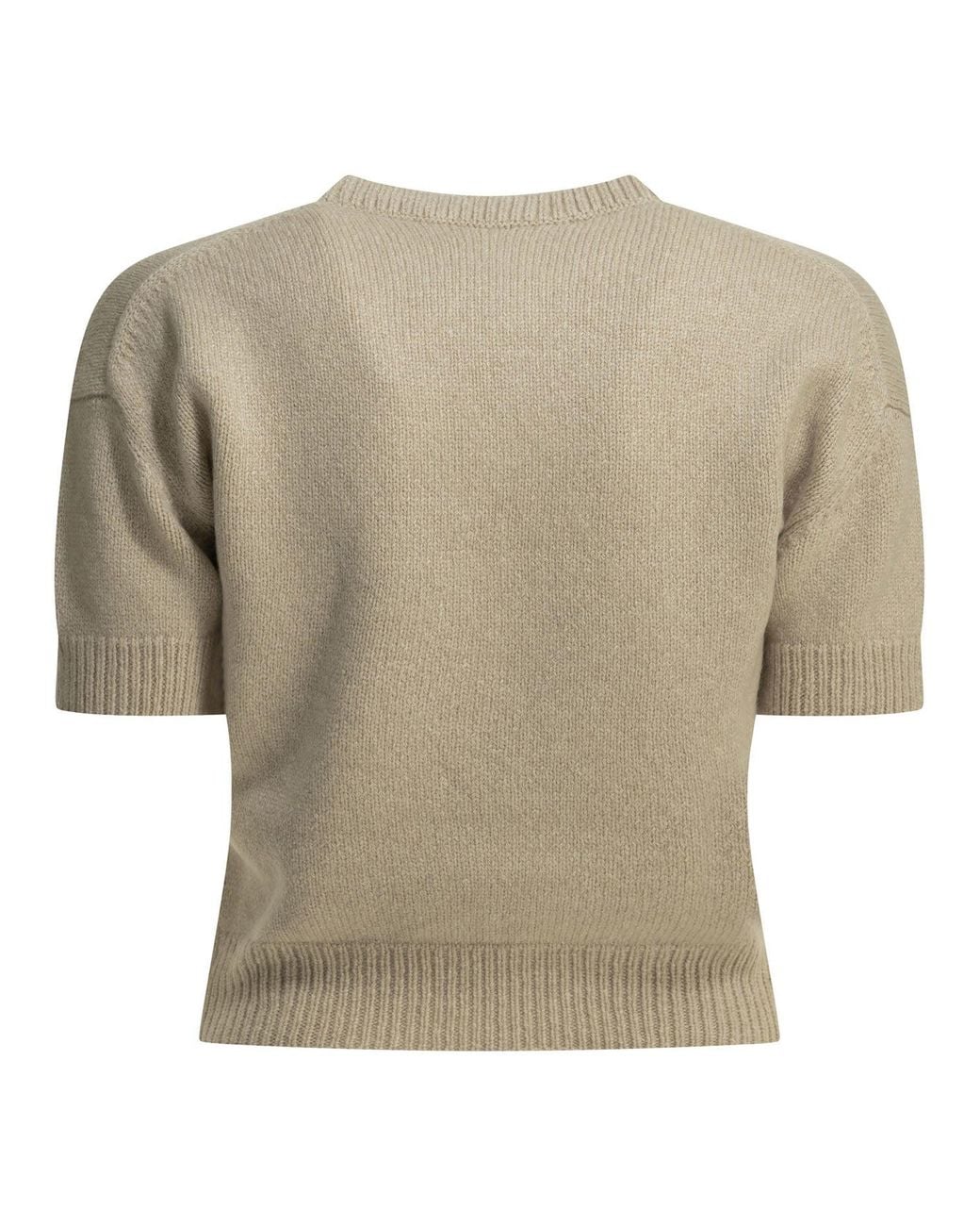 Khaite Natural "Golden" Crew-Neck Sweater
