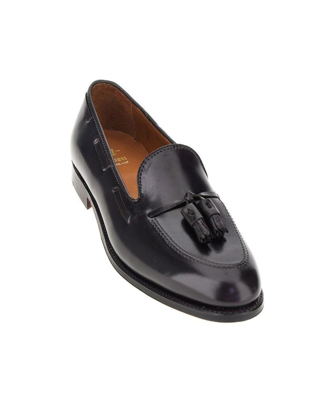 Alden Blue Leather Loafers With Tassels for men