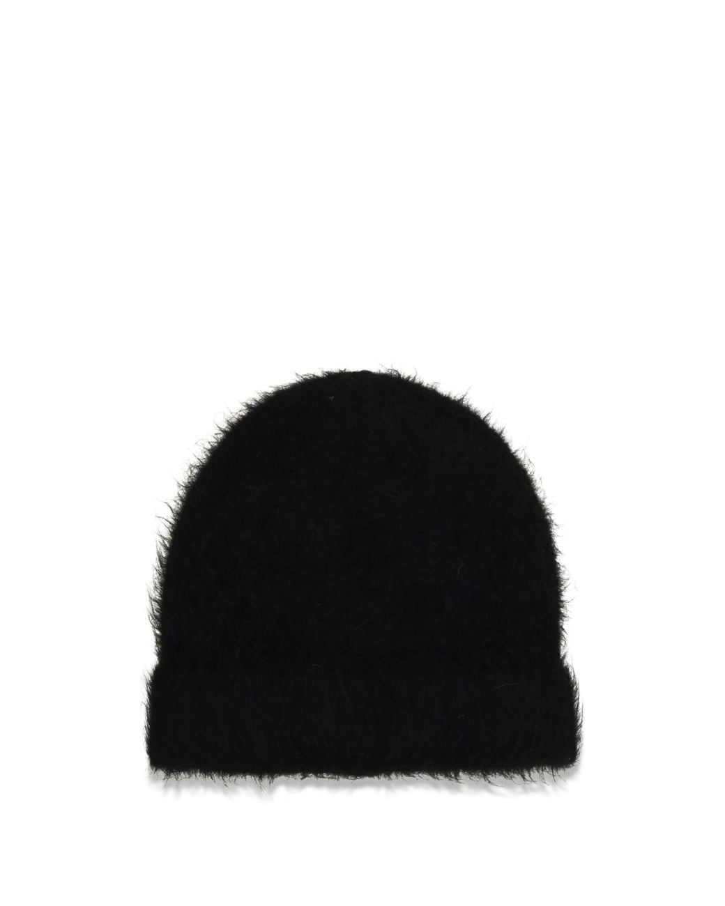 Séfr Black Fuzzy Alpaca-Blend Beanie