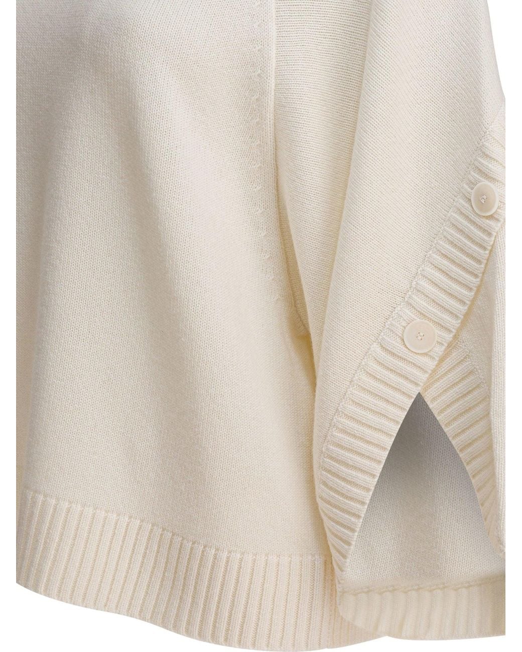 Max Mara Natural Wool And Cashmere Over Sweater