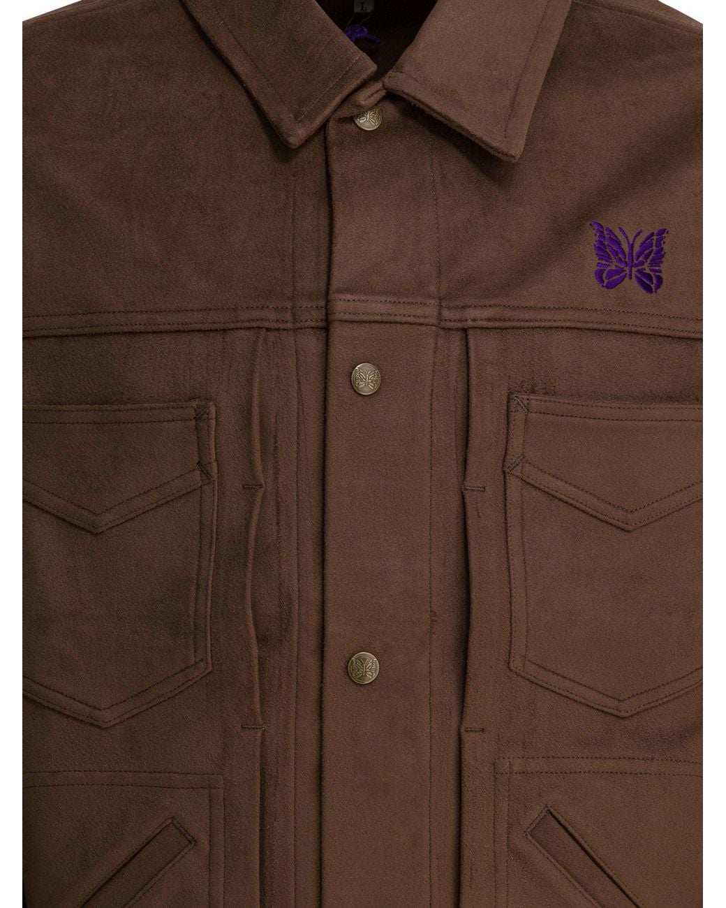 Needles Brown "Penny Jean" Overshirt Jacket for men