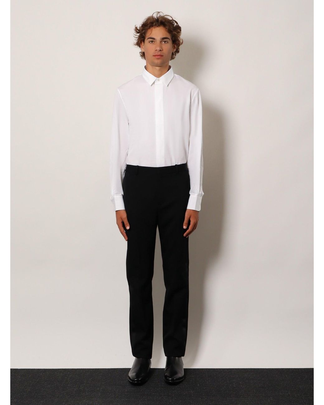 Saint Laurent White Cassandre Shirt for men