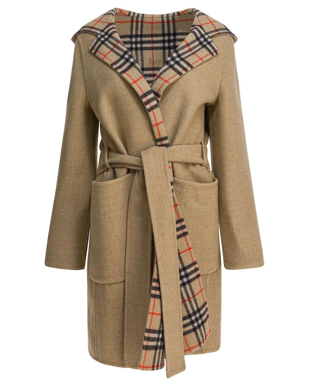 Burberry Natural Reversible Wool Coat