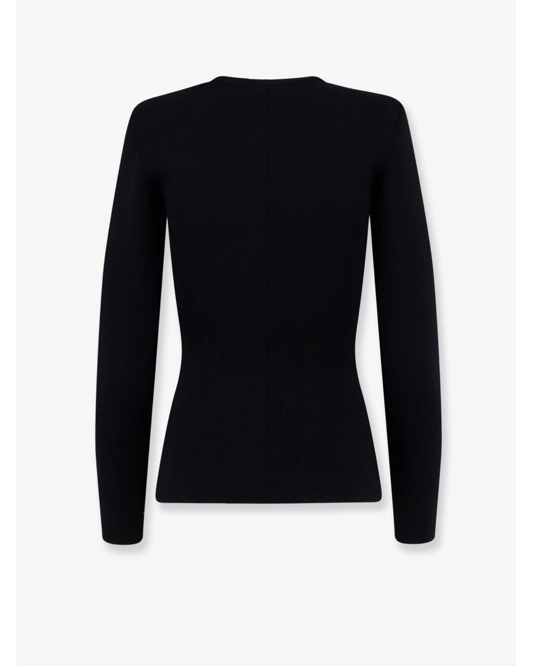 Elisabetta Franchi Black Knitted Blazer With Zip Viscose Blazers