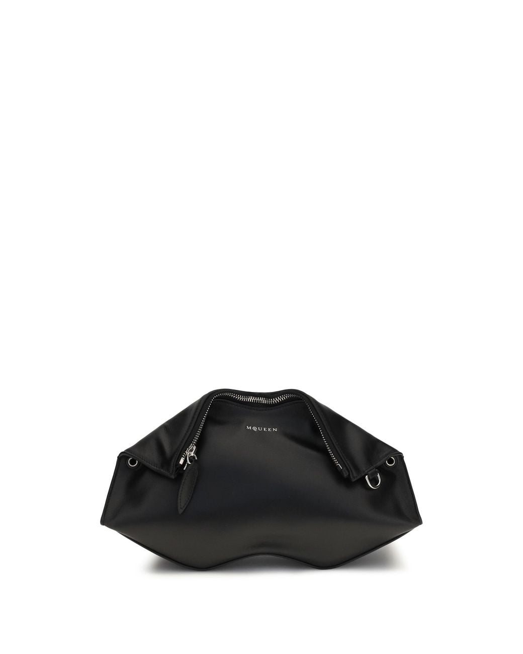 McQueen Black Manta Clutch