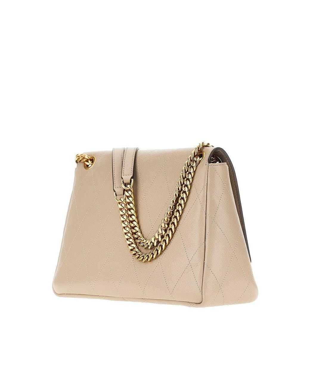 Tory Burch Natural 'Charlie' Quilted Leather Bag