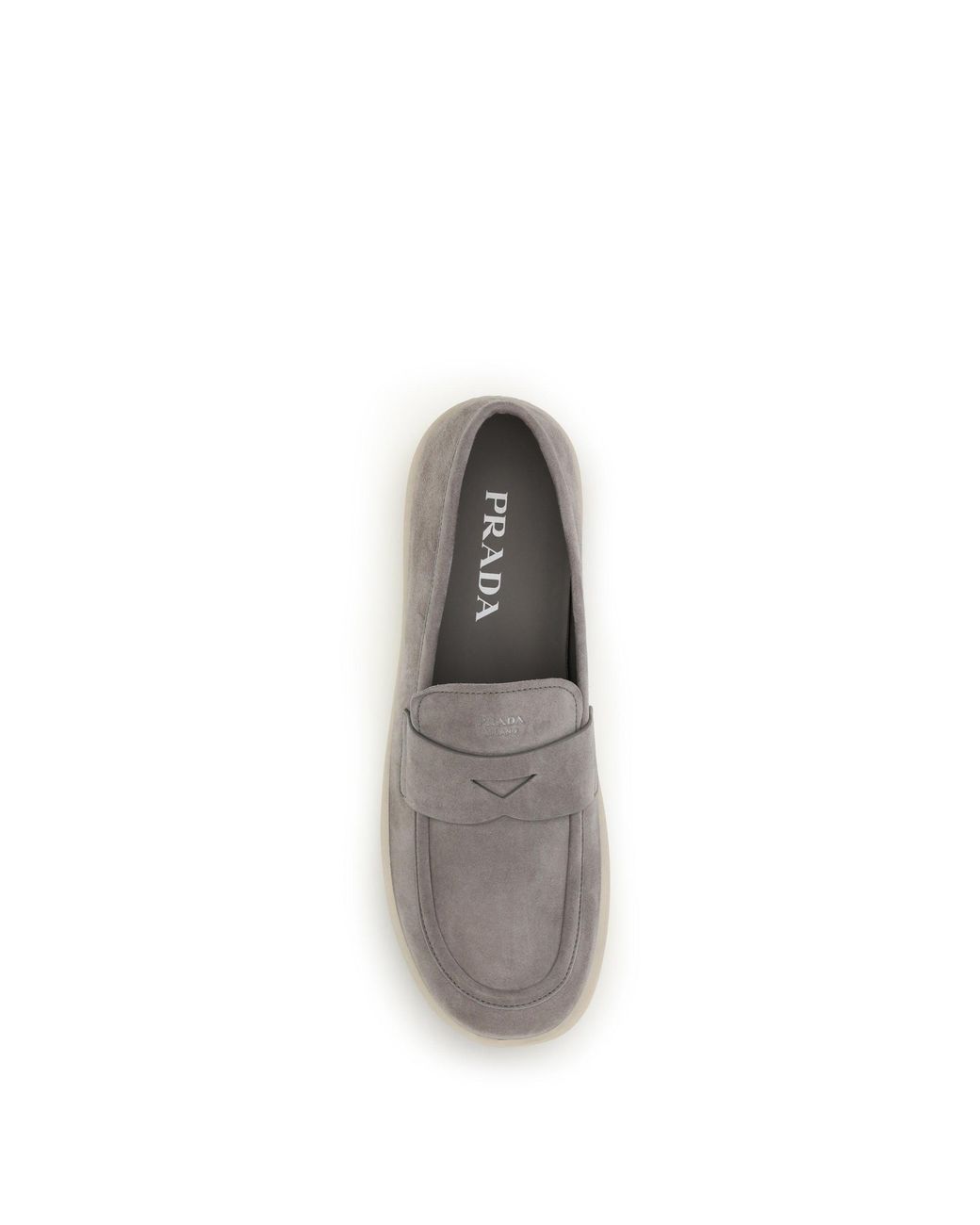 Prada White Suede Loafers for men