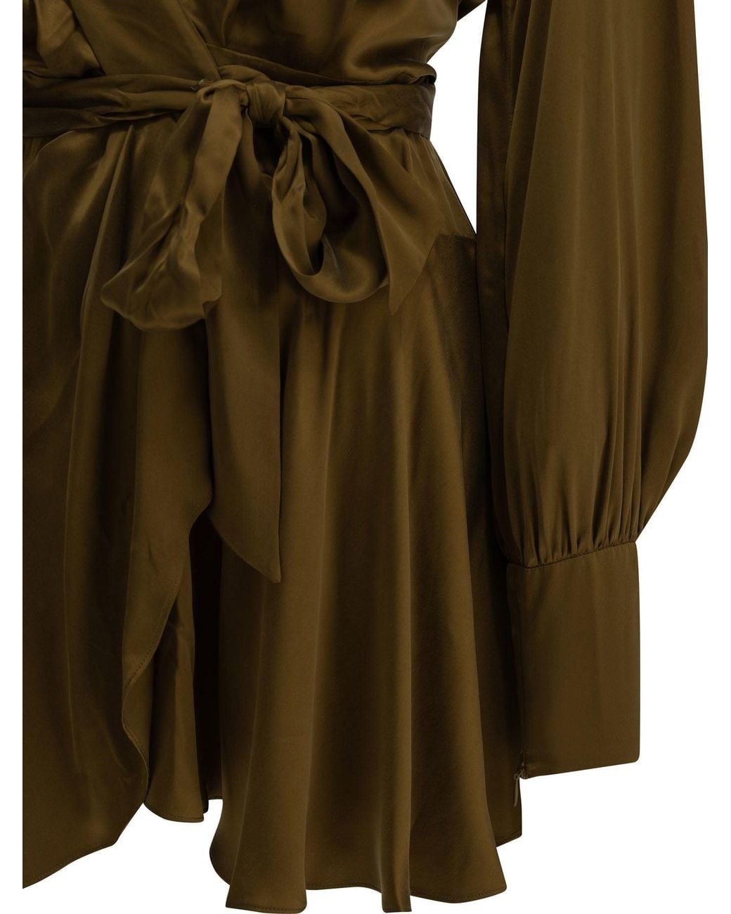 Zimmermann Green Short Wrap Dress