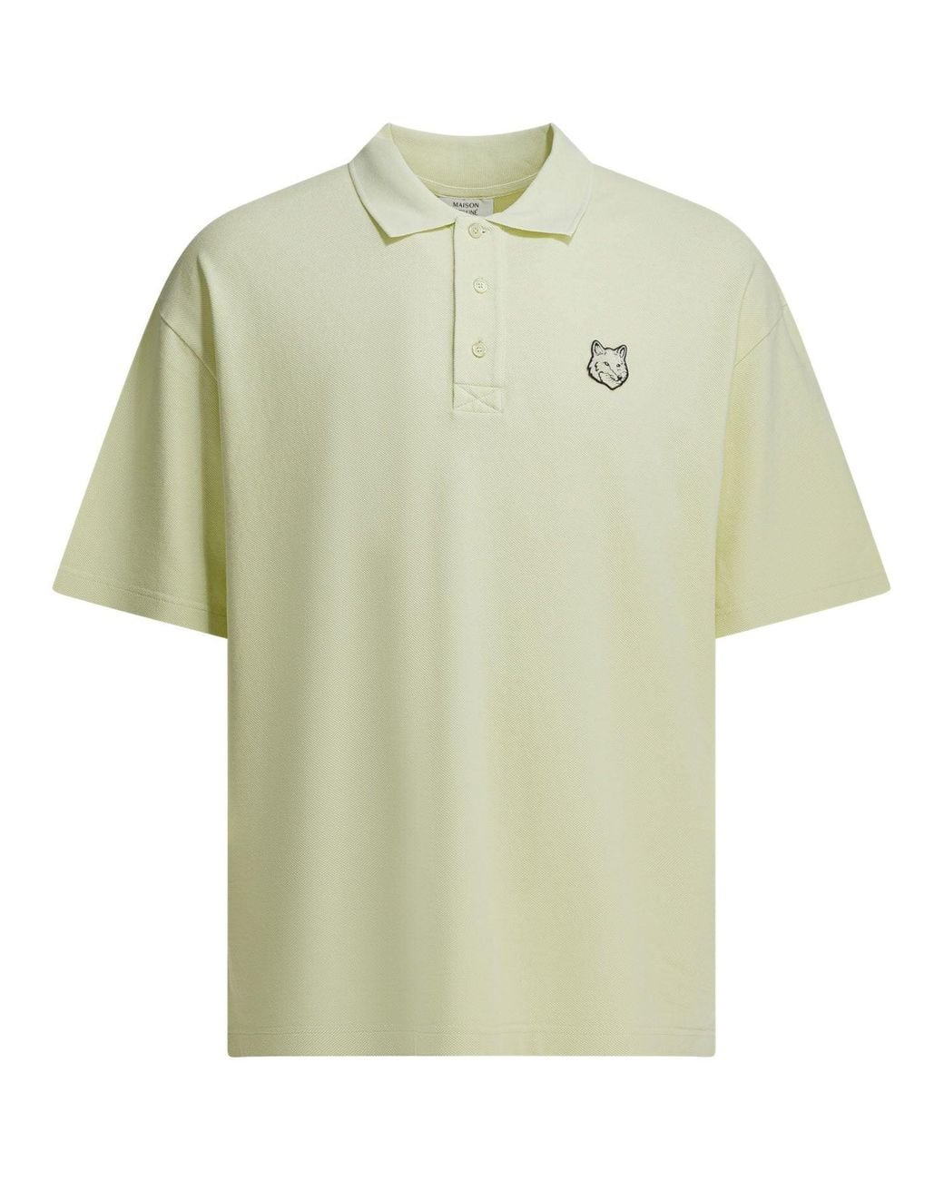 Maison Kitsuné Green "Fox Head" Polo Shirt With Buttons for men