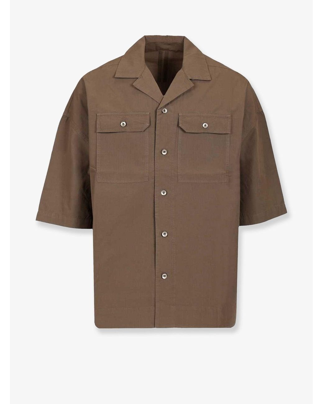Rick Owens Brown Tommy Organic Cotton Shirt for men