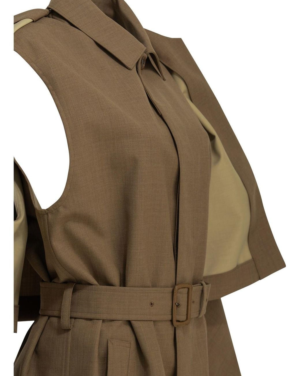 Auralee Natural Wool Trench Coat
