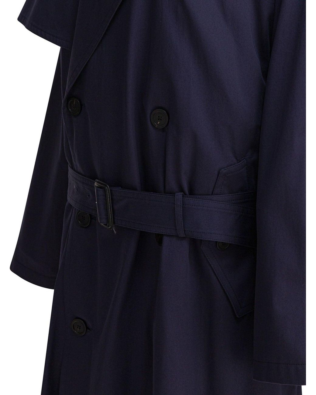 Balenciaga Blue Cotton Coat