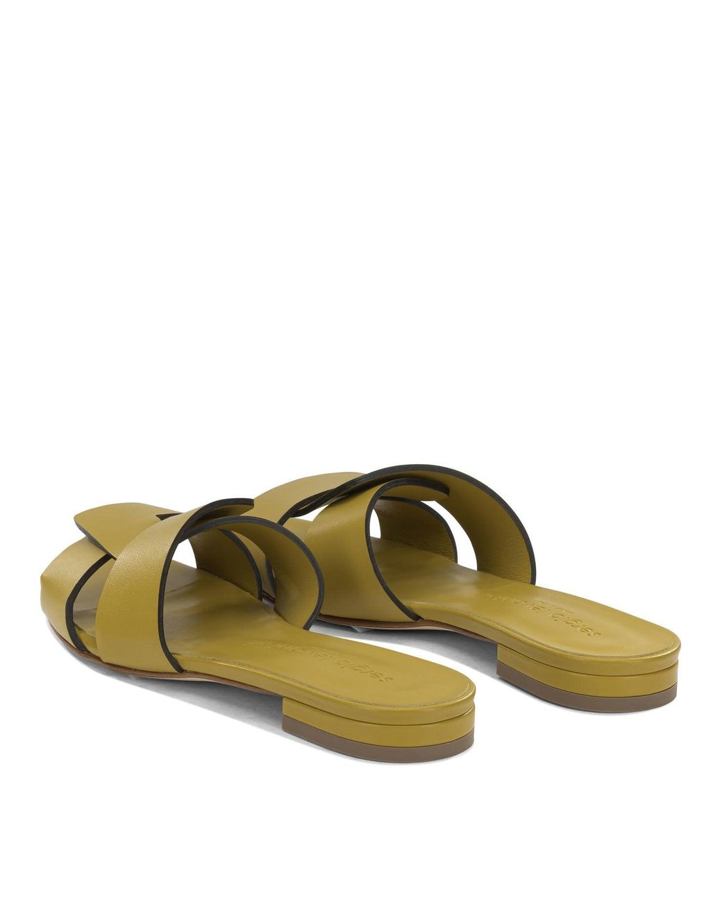 Sergio Levantesi Green Leather Sandals