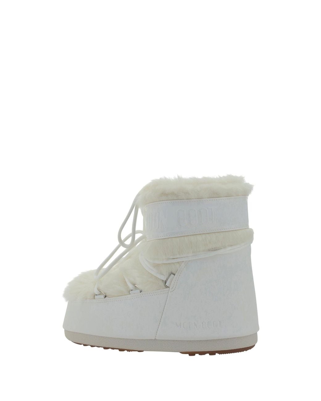 Moon Boot White Icon Low Faux Fur Boots Polyamide