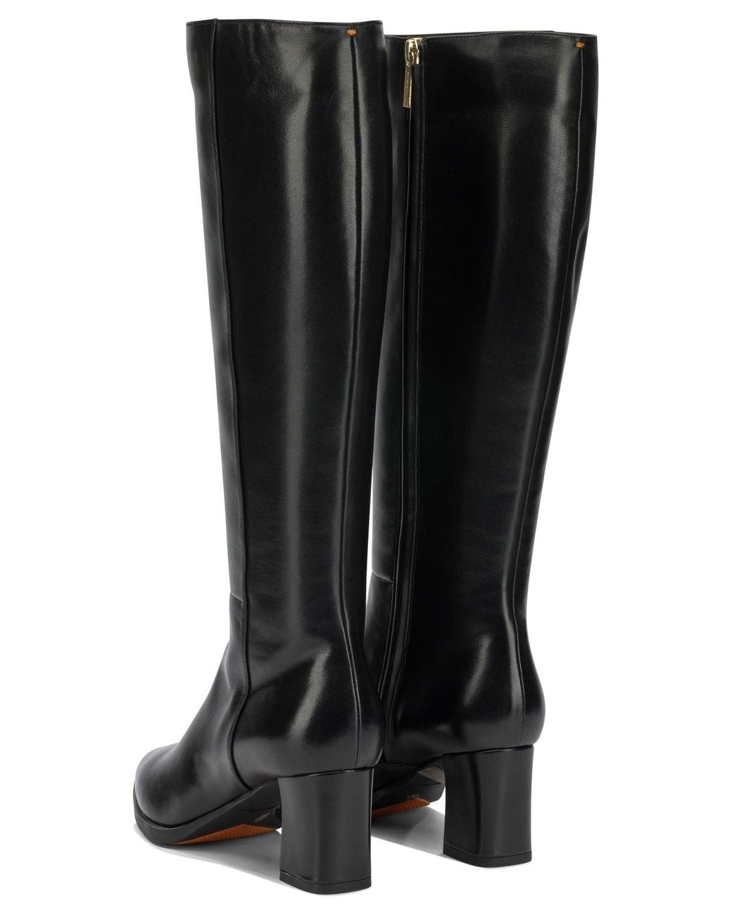 Santoni Black Dyana 65Mm Knee-High Boots