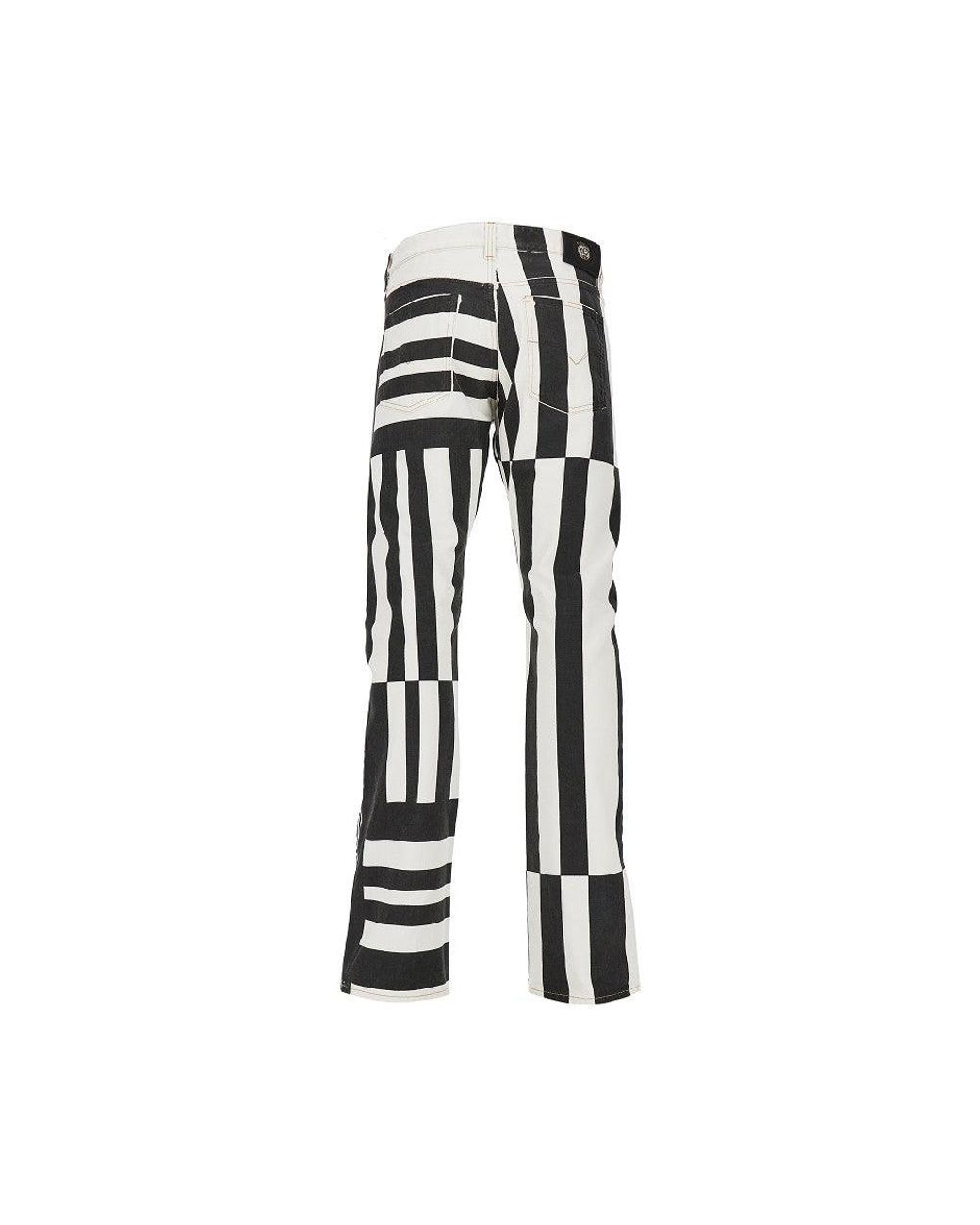 Versace Black Denim Jeans With Sylvester Print for men