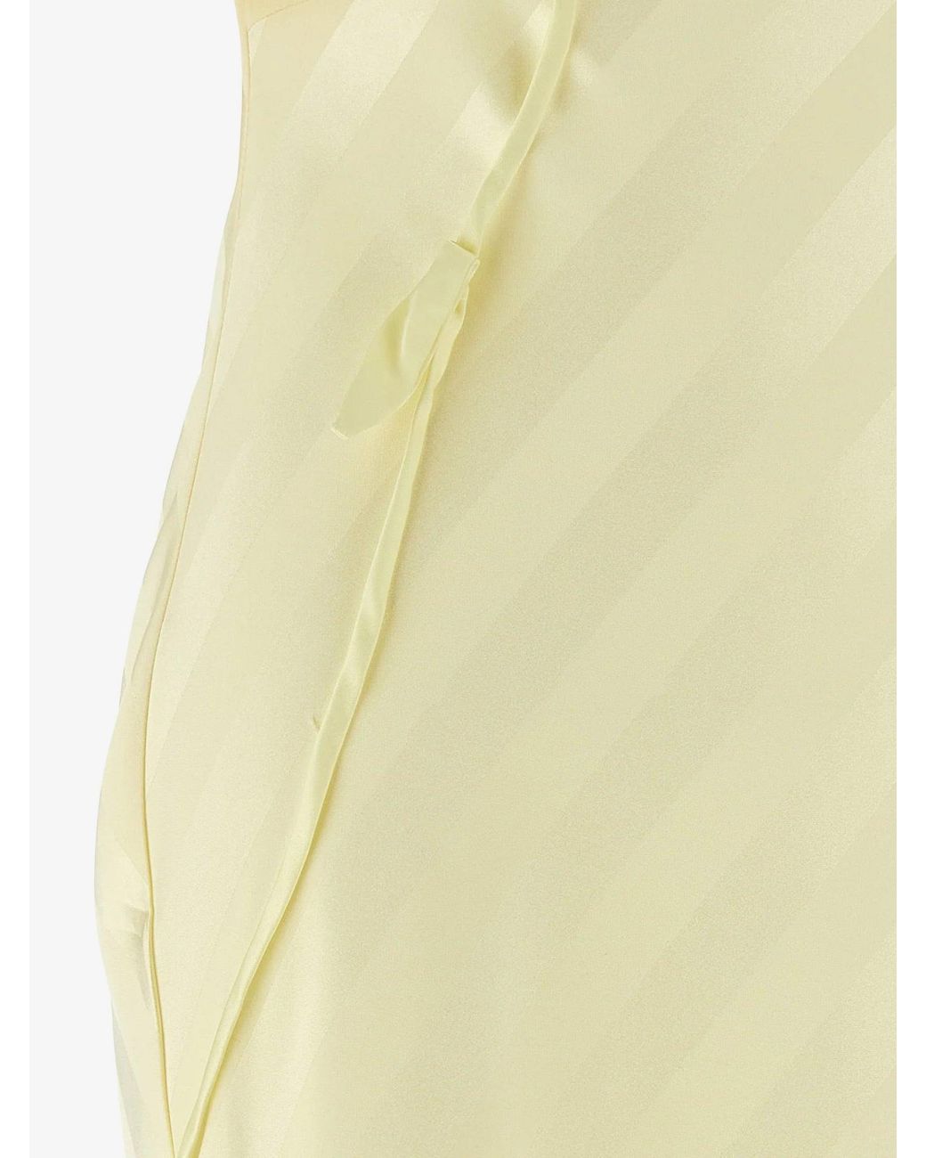 Self-Portrait White Self Portrait Striped Satin Long Dress