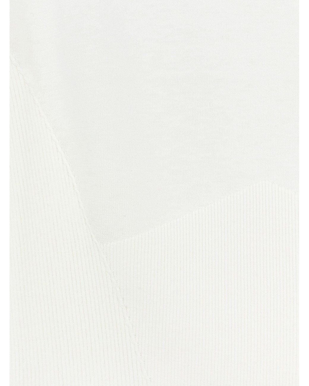 Givenchy White Cropped Cotton And Silk Polo Shirt