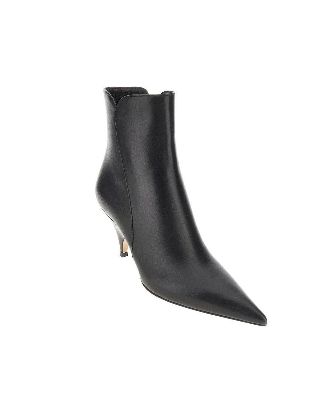 Gianvito Rossi Black 'Sofia' Leather Booties